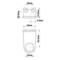 66-212-1 MODULAR SOLUTIONS ALUMINUM BRACKET 12MM SENSOR HOLDING